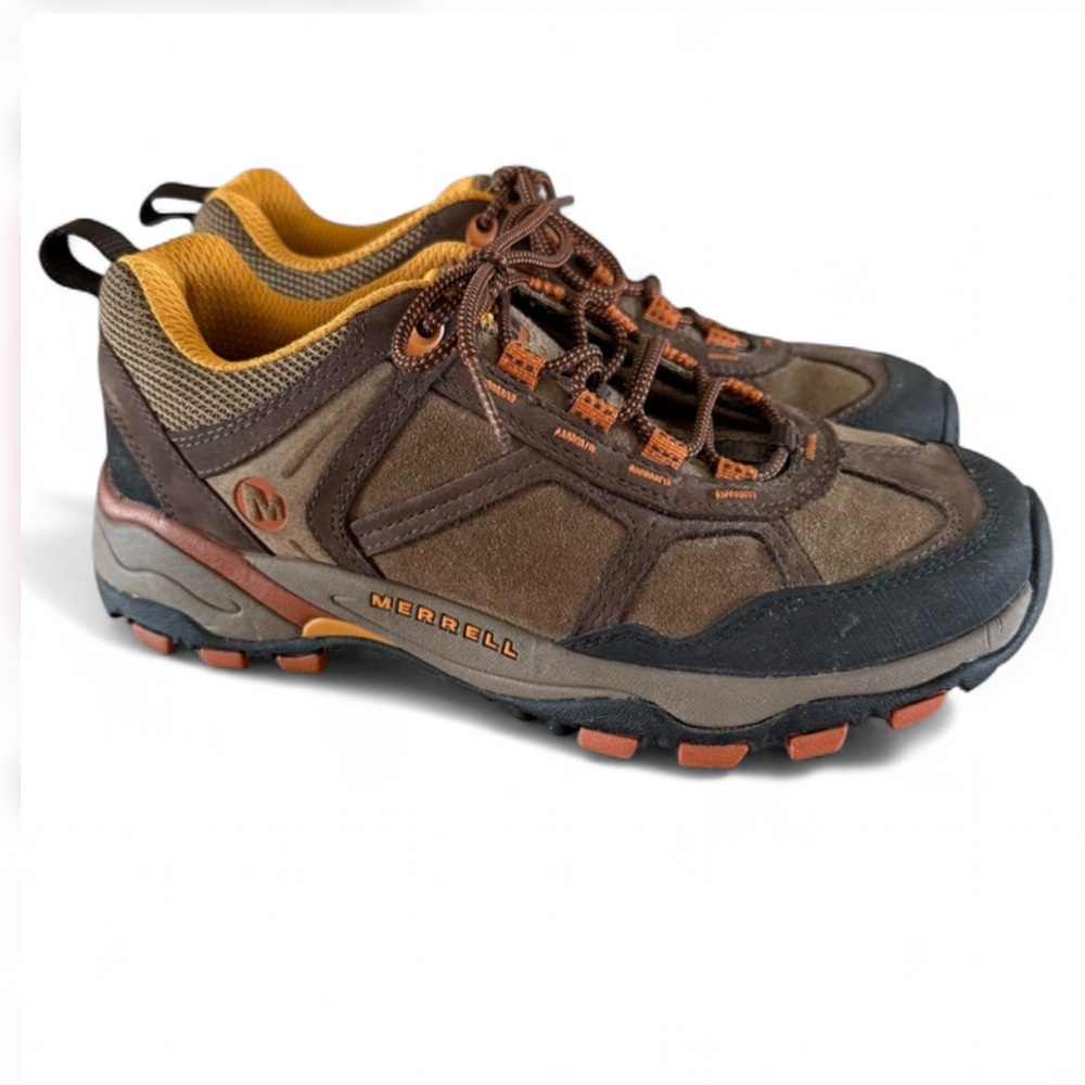 Merrell Brown and Orange Hiking Shoes